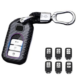 LETINGFAR Key Case for Honda, Smart Key Case, Key Cover, ABS TPU, Honda Dedicated Design, 2/3/4 Button, Key Holder, Smart Key Case for Honda, carbon black