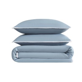 Christian Siriano NY® Cotton Sateen Blue King 3 Piece Quilt Set