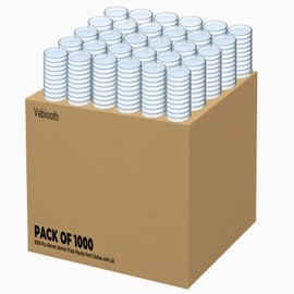 1000 Packs Sterile Thick Plastic Petri Dishes with Lid, Vabiooth 60mm Dia x 15mm Deep Clear 3 Vents Petri Dish for Lab Science Experiment