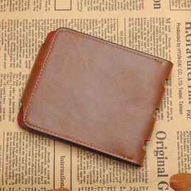 Unbranded Mens Leather Retro Bill Wallet Credit Card Holder Bifold Coin Pocket Short Purse