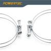 POWERTEC 70101 4 Inch Double Wire Hose Clamp with bolt,