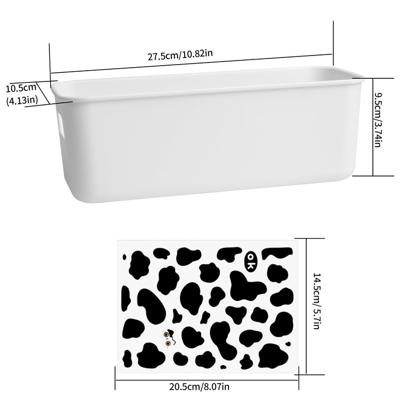 3 Pcs Plastic Storage Baskets with Handles, Kitchen Cupboard Organiser