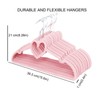 No-Slip Velvet Plastic Hangers,Pink(20Pack) for Coat Jackets, Pants, and Dress