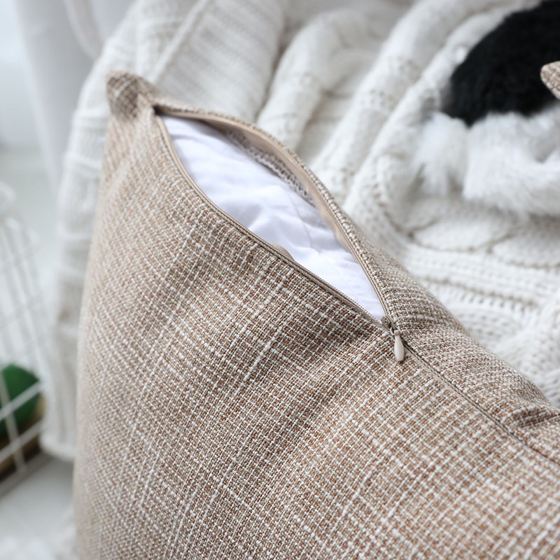 Kevin Textile Decor Burlap Natural Style Lined Linen Throw Pillow