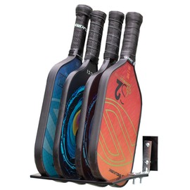 Pickleball Paddle Rack - Pickleball Holder – Holds 4 Paddle with Option to add More. Heavy-Duty Paddle Holder All Weather. Easy Instalation Hardware Included.