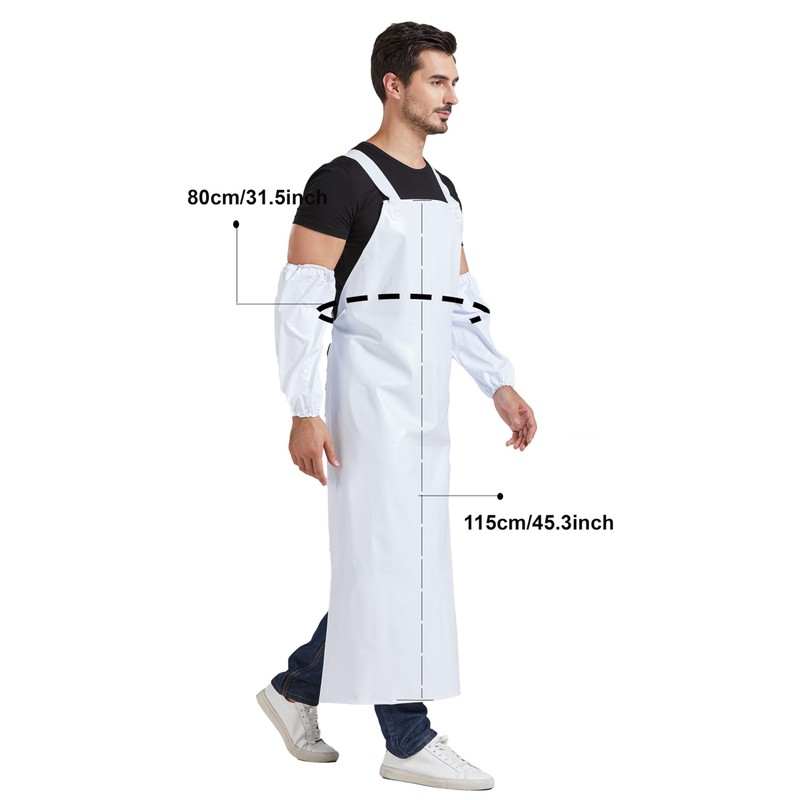 Nanxson Unisex Waterproof Rubber Aprons Work Apron Meat Apron Butcher