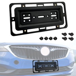 Neyyuse Universal Front/Back License Plate Tag Holder Mounting Mount, Bumper Bracket,License Plate Bumper Bracket for All Type AUTO CAR Truck Van SUV Trailer CAR (4 Screws 4 Bolts- Included)