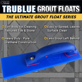TruBlue Urethane Grout Float for Tile, Soft and Flexible Tile Grout Float Tool with Comfort Grip Handle, 3" x 12"