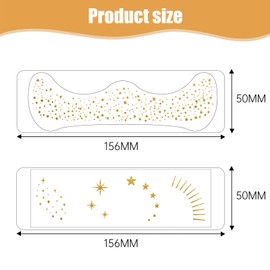 dinghaole 20 Pcs Glitter Freckles Face Tattoo, Sparkle Freckles Makeup Patches, Gold freckles Face Glitter, Shimmer Tattoo Festival Essentials Waterproof Temporary MakeupTattoo for Women (Gold)