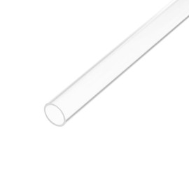 sourcing map sourcing map Acrylic Pipe Clear Rigid Round Tube 10mm(0.4") ID 12mm(0.47") 10" for Lamps and Lanterns, Water Cooling System