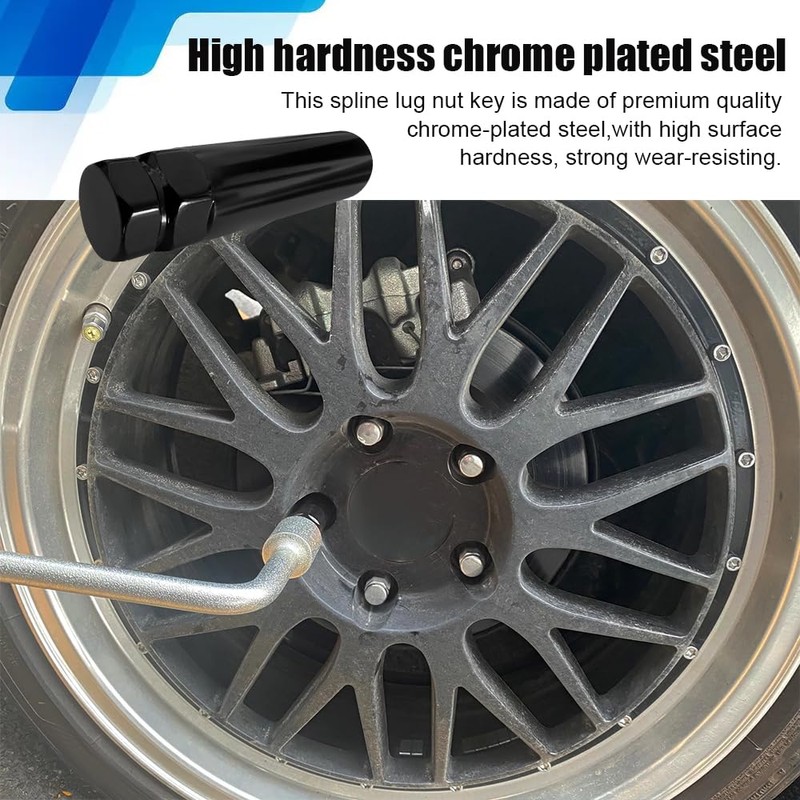 Rebvugr 7 Spline Lug Nut Socket, Wheel Lock Key Replacement