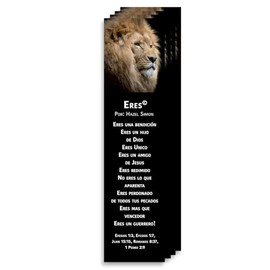 Spanish Inspirational Bookmark with Encouraging Inspirational Poem (You are) | Marcador en Español con Poema Alentador (Eres) (Male, Pack of 4)