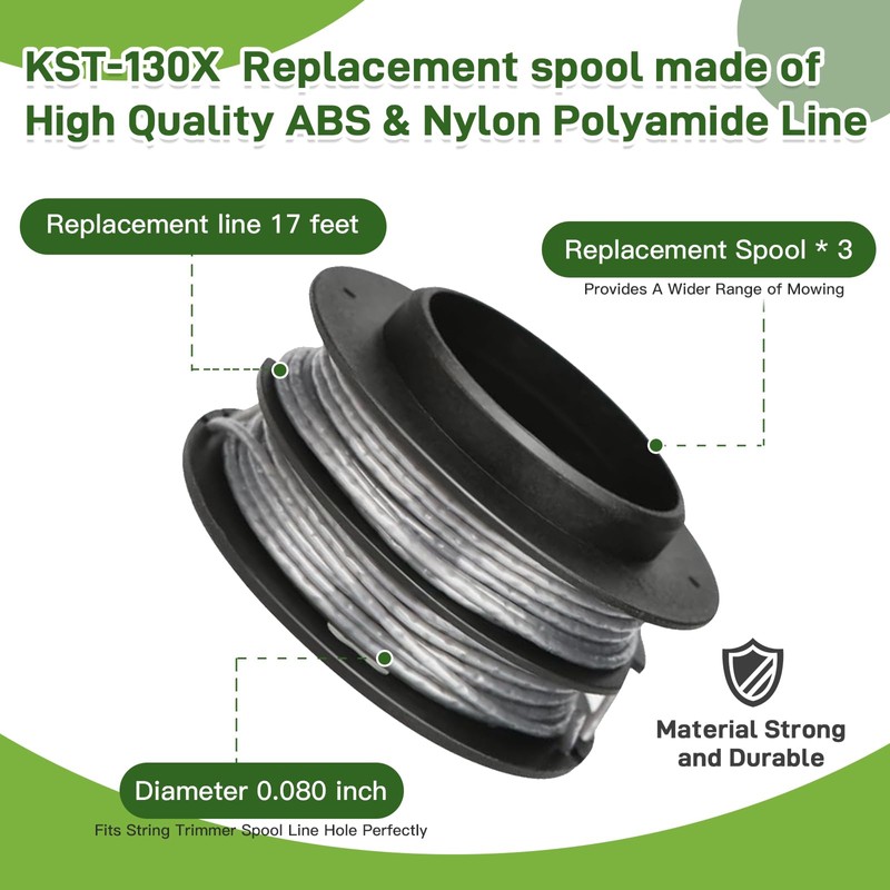 KST-130X Spool Compatible with Kobalt 40-Volt Weed Eater String Trimmer