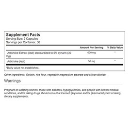 Vitacost Artichoke Extract - Standardized - 600 mg per Serving - 60 Capsules