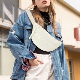 Aucuu Nylon Waist Bag, Nylon Bumbag, Women's Shoulder Bag, Belt Bags, Fashion Sports Chest Bags with Adjustable Shoulder Straps, Waist Pack for Daily Use, Outdoor Sports, Hiking, Travel