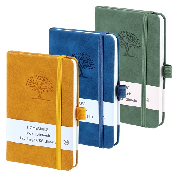 Notebook A6, 3 Piece Notebook Set, Small Notebook, 14.4 cm