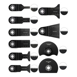 QWORK® 100 Pieces Multitool Saw Blades, Multifunctional Tool Accessories Oscillating Accessory Set Suitable for Fein Multimaster Bosch Dremel Makita Rockwel Worx