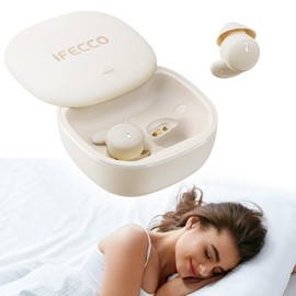IFECCO Sleep Earbuds Bluetooth, Sleep Headphones for Side Sleepers, Small Earphones Comfortable Noise Blocking, Waterproof Wireless Invisible Earbuds for Sleeping, Working, Sport