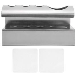 304 Stainless Steel Toothbrush Toothpaste Holding Stand Storage Bracket for Bathroom