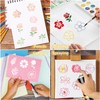 70pcs Small Flower Stencils for Painting on Wood Tiny Nature