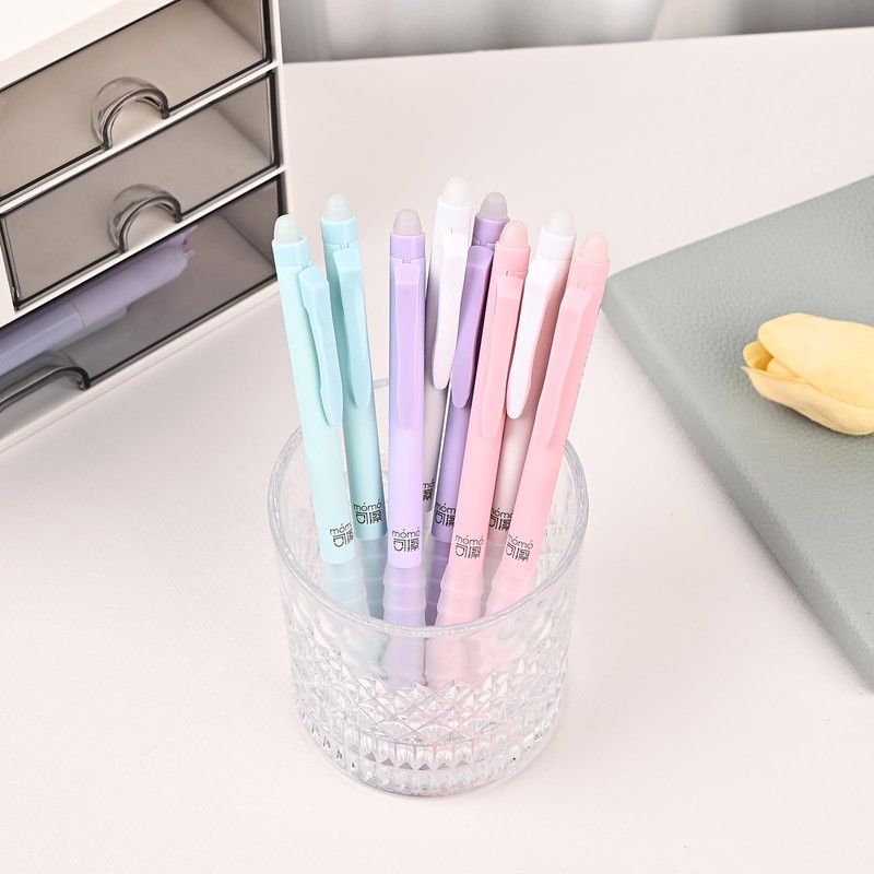 Temiary 18 Pcs Retractable Erasable Gel Ink Pens, 8 Pens