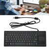 Compact Touch Keyboard, Wired Keyboard with Touchpad, HUB Function, X