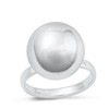 Sterling Silver 925 Large Ball Ring for Women - Fashion