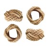 Jolitee Jute Napkin Rings Set of 4 | Elegant Woven