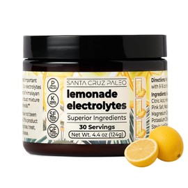 Santa Cruz Paleo Santa Cruz Limonada Electrolito En Polvo - Sal Rosa Del Himalaya, Sal Marina, Magnesio, Sin Gluten, Sin Azúcar, Paleo - 30 Porciones 