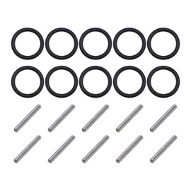 EMSea 10 Pairs Replacement O-Ring & Pin 3mm Impact Ring and Pin 3 x 20mm Socket Pins for 1/2'' 8-19mm Impact Socket Scaffolders Impact Wrench Needle Roller Bearing
