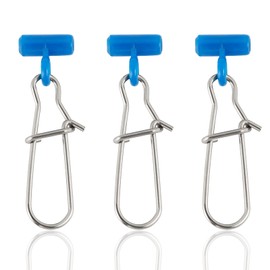Dr.Fish 30 Pack Sinker Slides Duo Lock Snaps Catfish Surf Fishing Rig Fishing Line Slider Sinker Weight Connectors Saltwater Rigs Bottom Rigs Fish Finder Rig Blue 88Lb