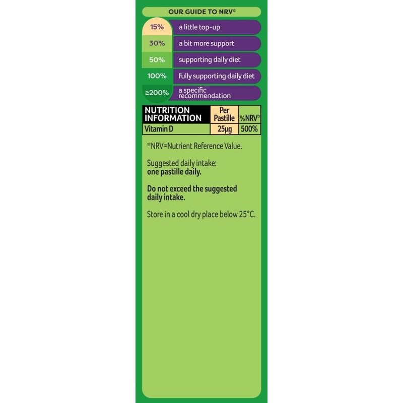 Bassetts Adult Vitamin D 25µg (1000 IU) Apple & Raspberry