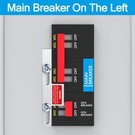 ACANORA Generator Interlock Kit for Square D QO or Homeline Meter Main 150 or 200 amp Breaker Panels, Brushed Nickel