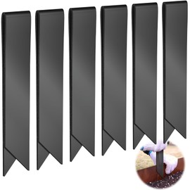 Fixirons 6 Pack Black Straight Clips for 6 & 8 inch Edging Corten Steel Landscape Edging Clip, Garden Border Edging Clip for Landscaping Steel Lawn Edging Clip
