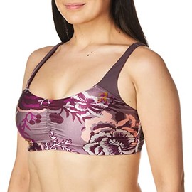 Maaji - Sujetador deportivo reversible para mujer, diseño de torcido, Floret Peony, M
