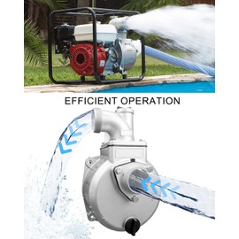 AUGREX 2 inch Water Pump Body Housing Aluminum with 4 Plug Fit for Red Lion 2" Gasoline Engine Water Pump, Compatible with Model 6RLAG-2LST PP0100363 GNP20C 66520 100113 CUT035, NOT for 4 Bolts