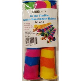 Cobble Creek Tie-Dye Flexible Popsicle Maker Or Snack Holders