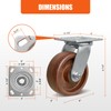 CWfutureparts 5"X2" High-Temp Nylon Heavy Duty Casters,1 Swivel Caster, Industrial