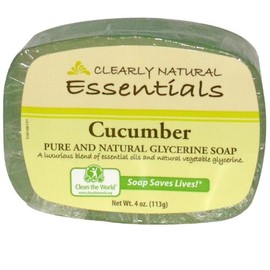Clearly Natural Glycerine Soap Bar, Cucumber, 4 Ounce