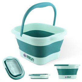 Foot Soaking Tub for Soaking Feet, Collapsible Foot Tub, Foot Bath Soak Tub with Massage Nodes, Large Pedicure Foot Spa Bucket, Portable Foot Soaker Container for Foot Care Routine at Home