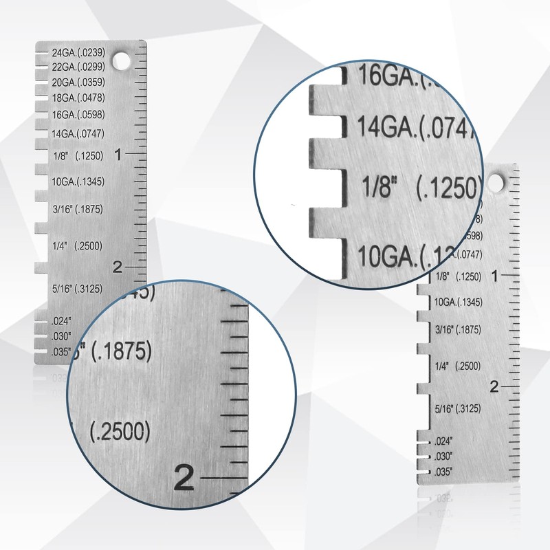 Gauge Measurement Tool, 4pcs American Standard Welding Thickness Measuring Wire