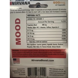 Unbranded 12ct  Nirvana  Nootropic 24 Caps Compare To Derall and Addall XR Boost Mood