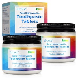 ikzee Toothpaste Tablets - NanoHydroxyapatite, Fuorde Free, PlasticFree, Eco & Travel Friendly-Remineralize - Specification: Toothpaste Tablets*3