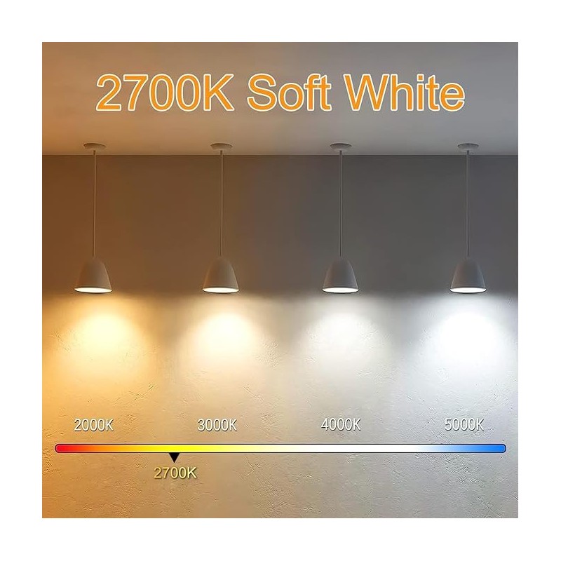 NOVELUX 3.2 Inch E26 LED Bulb 60 Watt Equivalent, 2700K