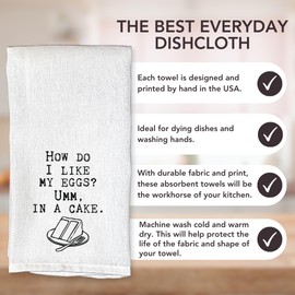 Funny Kitchen Towel for Drying Dishes and Hands - 20"x25" Soft Tea Towel by Second Nature By Hand (Whatever You Want)