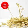 CAPACITEA 100pcs Bamboo Knotted Skewers with Twisted Ends for Party