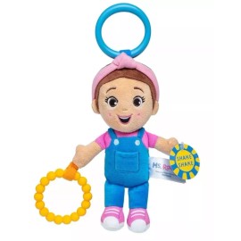 Ms. Rachel Sensory Take Along Toy Doll Plush Baby Rattle & Clip Presale New USA