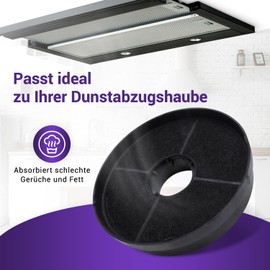 Vioks.pro 2 x Carbon Filter Cooker Hood 105 mm Diameter Replacement for Respekta Activated Carbon Filter MIZ 0058 MIZ0058 PKM CF130 Candy 49040890 35602288 49040117 352C66 Active Carbon Filter for