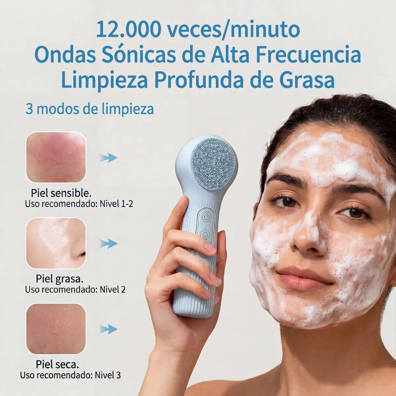 Cepillo Facial Eléctrico Ideal Para Limpiar Y Exfoliar Punto