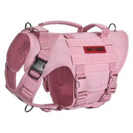 OneTigris X Destroyer Tactical Dog Harness 6 Handles Heavy Duty Dog Vest with Metal Buckles (Coyote Brown, M)